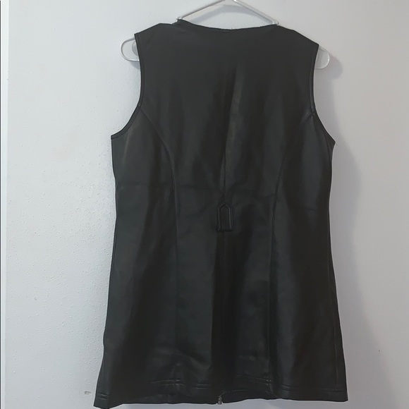 Road Rags Black faux Leather Motorcycle Vest - Picture 4 of 4